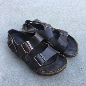 Brown slingback Birkenstock